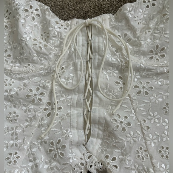 ✨ FOR LOVE AND LEMONS Sophie White Eyelet Bustier Corset Lingerie Top - Picture 11 of 16